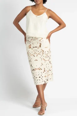 FORTE FORTE Habotai Silk Crystal Top | Shirts & Tops