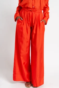 FORTE FORTE Habotai Silk Drawstring Pants | Pants | Statement Sets