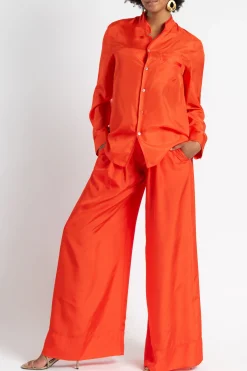 FORTE FORTE Habotai Silk Drawstring Pants | Pants | Statement Sets