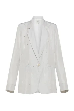 FORTE FORTE Habotai Silk Jacket With Beads | Coats & Jackets