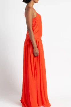 FORTE FORTE Habotai Silk Straps Dress | Maxi | Day