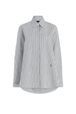 PROENZA SCHOULER Hunter Top in Stripe Cotton Silk Poplin | Shirts & Tops