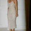 ZANKOV Libania Ice Stripe Wool Knit Dress | Midi | Date Night