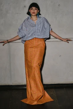 ZANKOV Luduvide Check Maxi Skirt | Statement Sets | Skirts & Shorts
