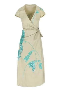 BERNADETTE Mara Embroidered Dress | Midi | Cocktail