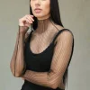 AISLING CAMPS Modern Mist Sheer Turtleneck Top | Shirts & Tops