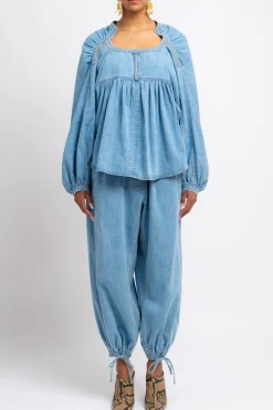 RACHEL COMEY Mona Pant | Denim | Statement Sets
