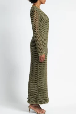 DIOTIMA Nina Crystal Knit Gown | Maxi | Black Tie