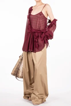 DRIES VAN NOTEN Pamplona Khaki Wide Leg Pants | Skirts & Shorts