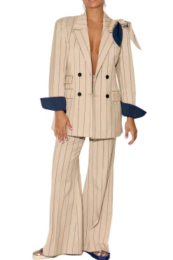 ROSIE ASSOULIN Paneled & Piped Flare Pant | Pants | Statement Sets