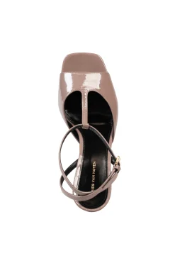 DRIES VAN NOTEN Patent T-Strap Wedge Sandals | Sandals