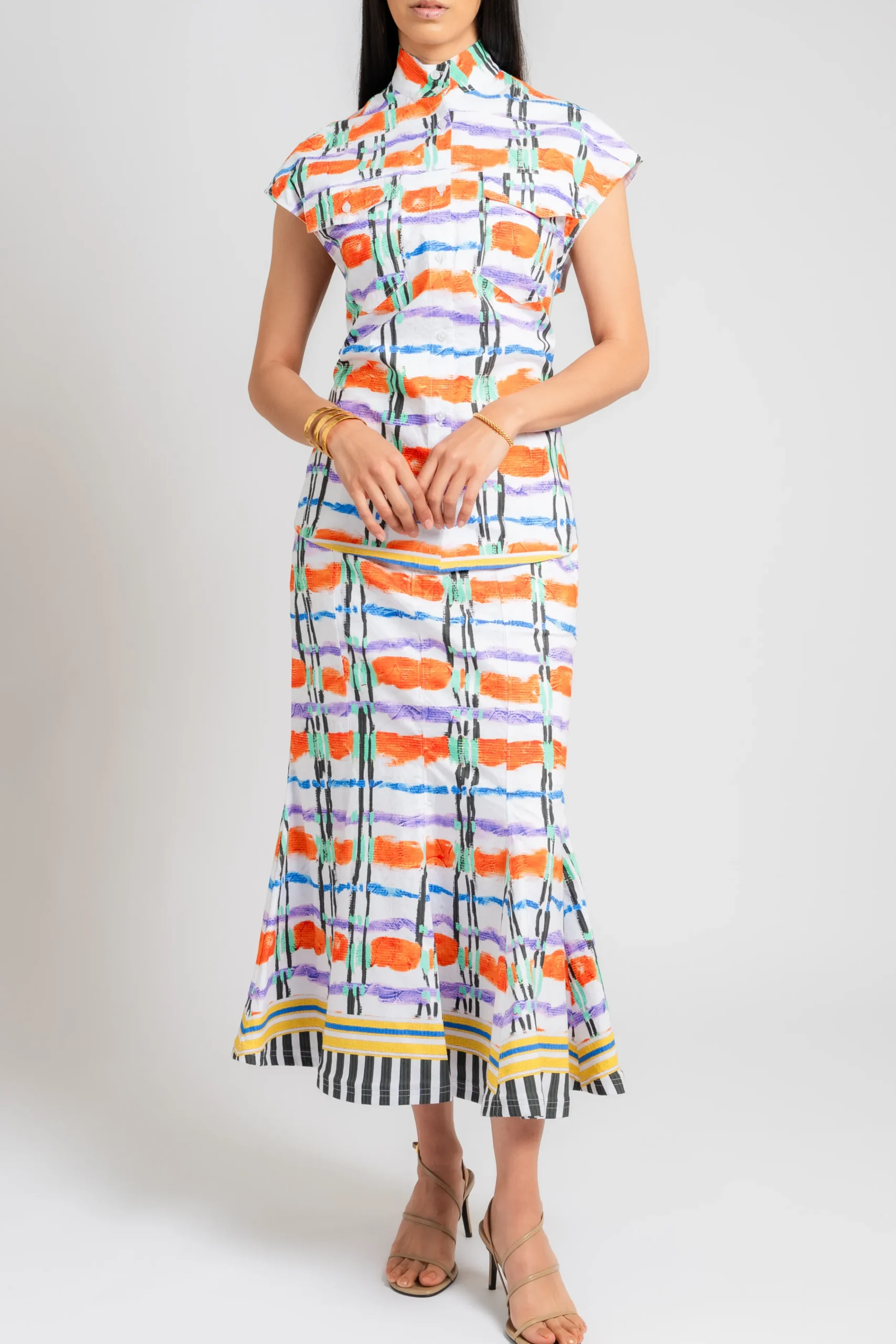 STELLA JEAN Printed Button Down Shirt | Statement Sets | Shirts & Tops