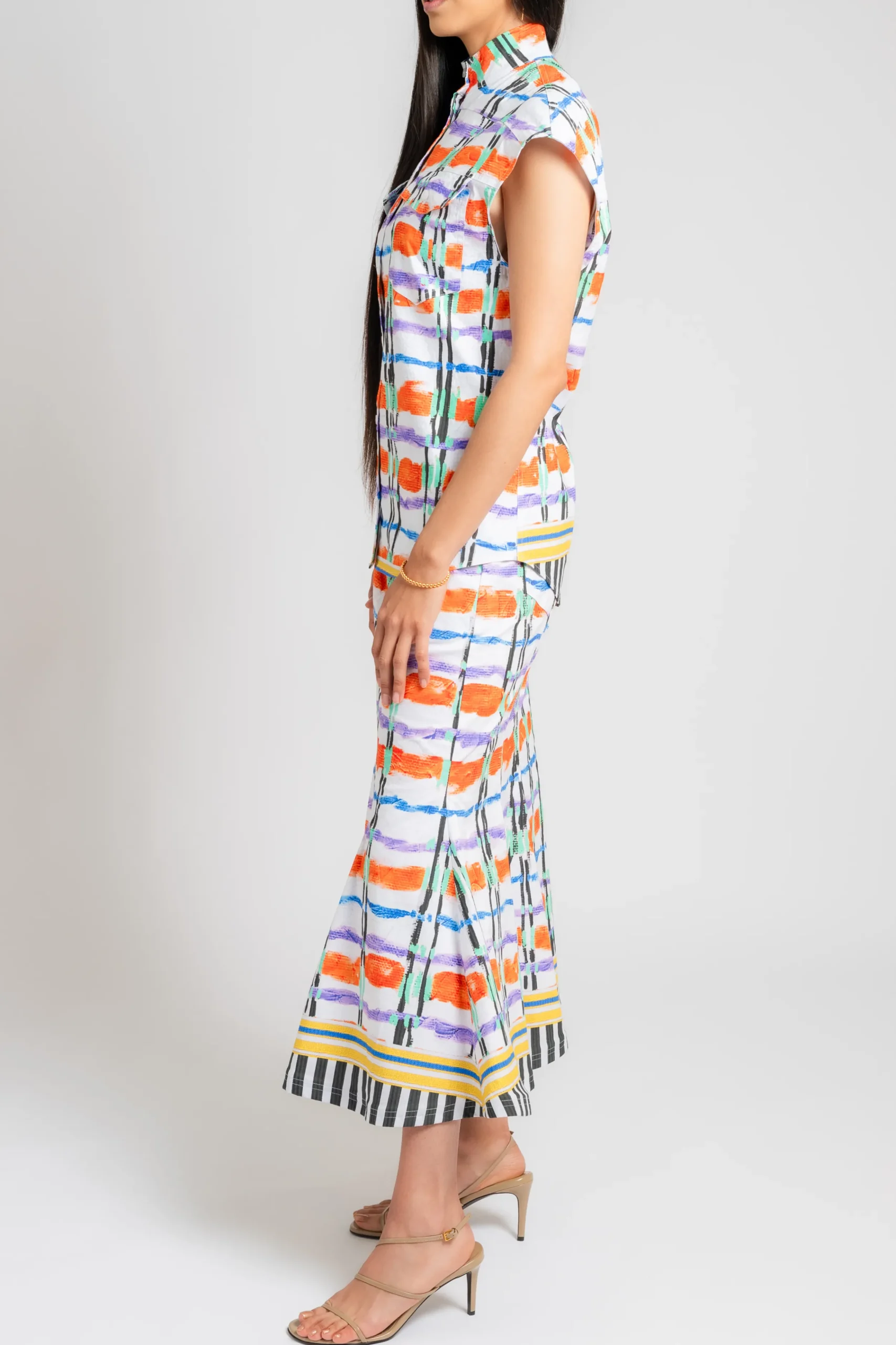 STELLA JEAN Printed Button Down Shirt | Statement Sets | Shirts & Tops