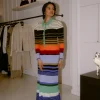 CHRISTOPHER JOHN ROGERS Rainbow Stripe Polo Dress | Knits