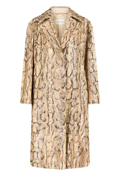 DRIES VAN NOTEN Ricca Embellished Snake Print Coat | Coats & Jackets