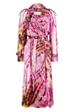 DRIES VAN NOTEN Risto Transparent Floral Print Trench Coat | Coats & Jackets