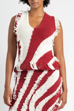 DIOTIMA Roaring Fringe Knit Top in | Statement Sets | Shirts & Tops