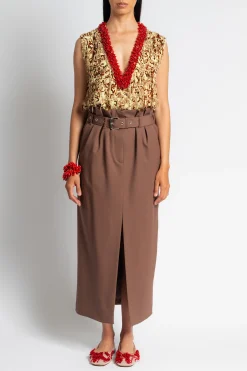 DRIES VAN NOTEN Seaches Midi Wool Skirt | Skirts & Shorts