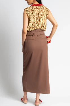 DRIES VAN NOTEN Seaches Midi Wool Skirt | Skirts & Shorts