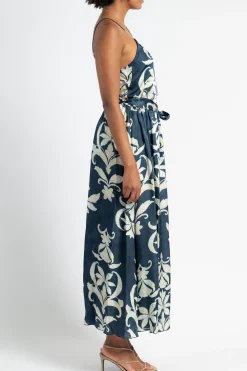 FORTE FORTE Secret Lily Print Viscose Satin Skirt | Statement Sets | Skirts & Shorts