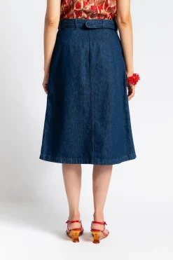 DRIES VAN NOTEN Sheraz Belted Denim Skirt | Skirts & Shorts | Denim