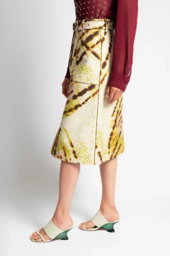 DRIES VAN NOTEN Sheraz Belted Print Skirt | Skirts & Shorts