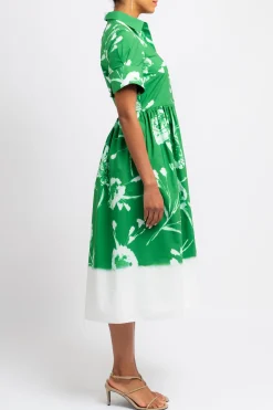 ERDEM Short Sleeve Shirt Dress | Midi | Prints
