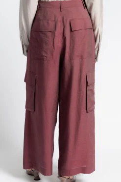 TIBI Silk Voile Cargo Triple Pleat Pant | Pants