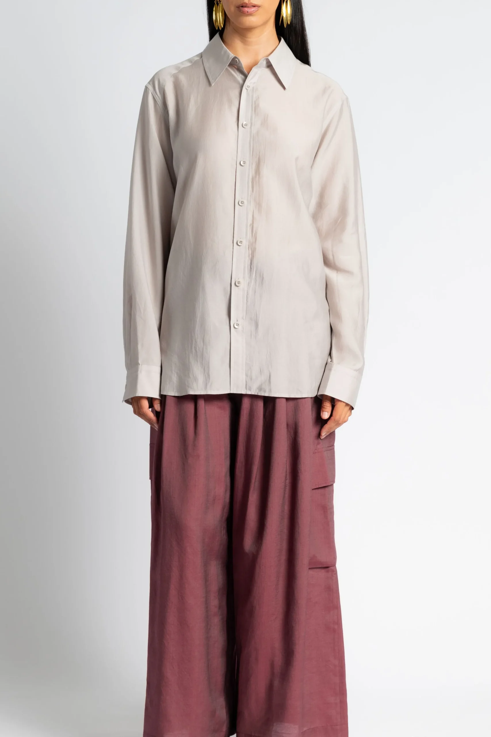 TIBI Silk Voile Cargo Triple Pleat Pant | Pants