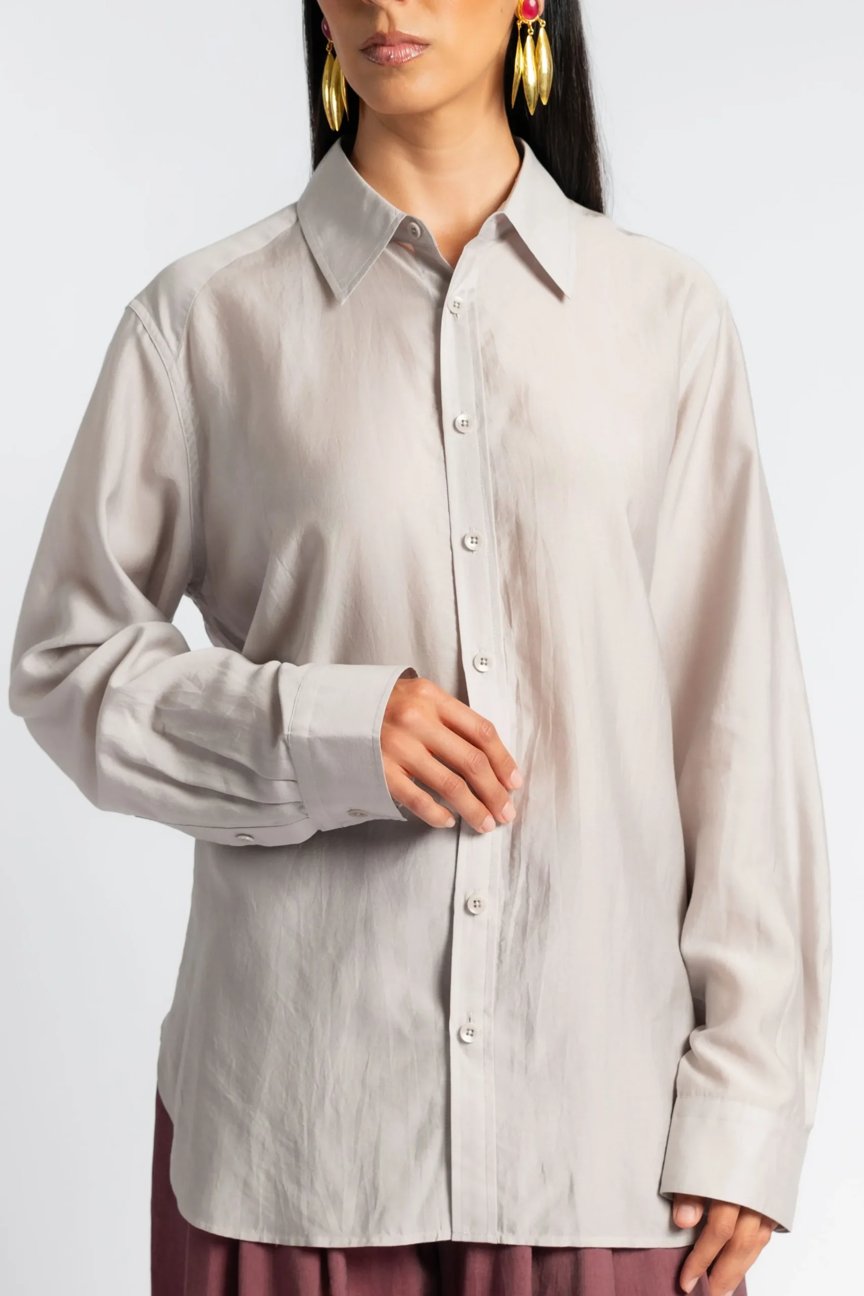 TIBI Silk Voile Charlie Men's Slim Shirt | Shirts & Tops