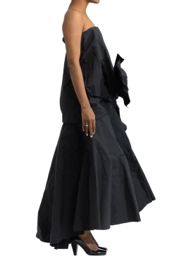 CHRISTOPHER JOHN ROGERS Strapless Tie Front Bubble Gown | Maxi