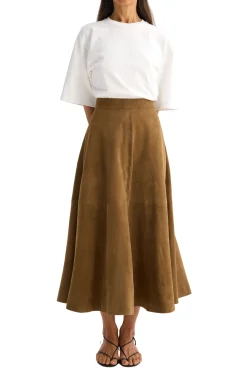 ROHE Suede A-Line Skirt | Skirts & Shorts