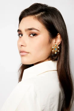 SYLVIA TOLEDANO Sunshine Calcedoine & Larimar Earrings | Earrings