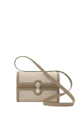 SAVETTE Symmetry 19 Handbag in Herringbone Linen | Shoulder Bags