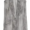 GRACE LING Tailored Blazer in Fog Silk Organza | Statement Sets | Shirts & Tops