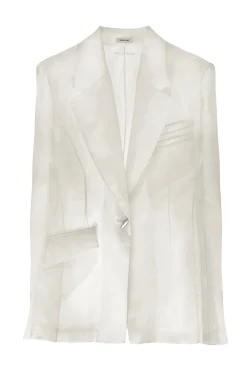 GRACE LING Tailored Blazer in Silk Organza | Shirts & Tops