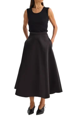 ROHE Voluminous A-Line Satin Skirt | Skirts & Shorts