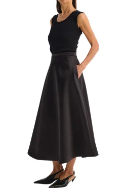 ROHE Voluminous A-Line Satin Skirt | Skirts & Shorts