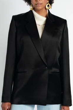 KHAITE Willow Satin Blazer | Coats & Jackets