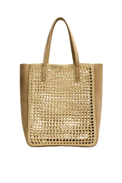 KHAITE Zoe Patchwork Raffia Tote | Shoulder Bags